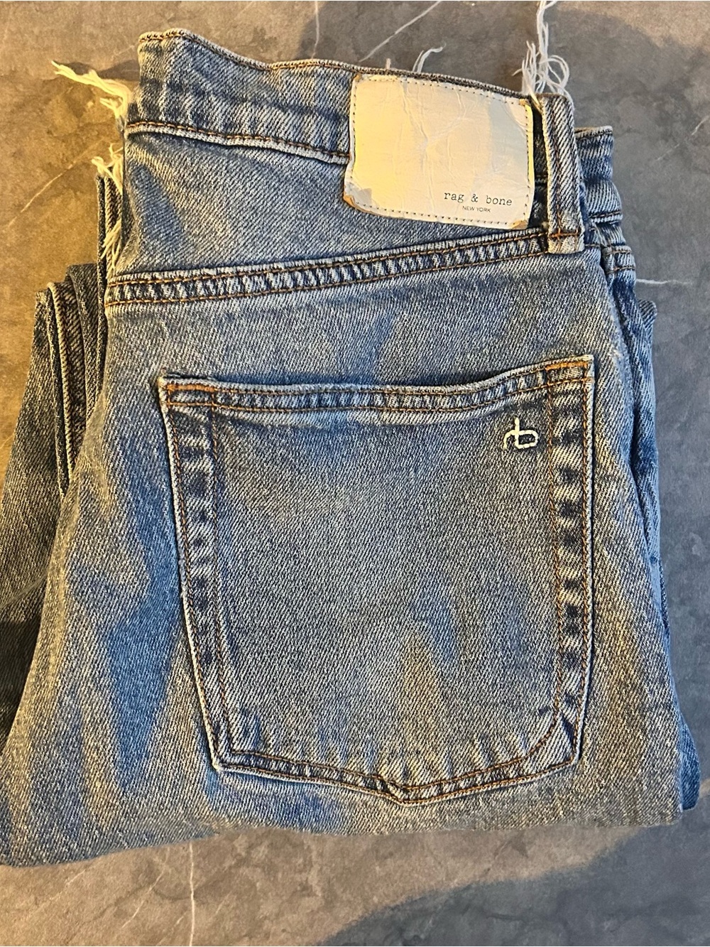 rag & bone Light Blue Straight Leg Jeans